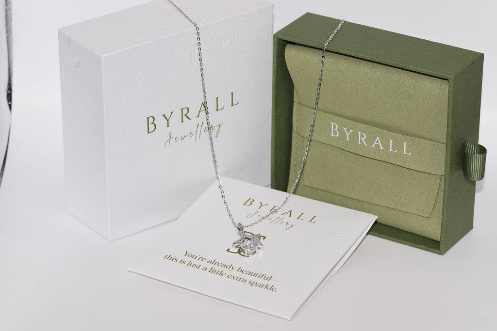 Celeste Drop moissanite necklace in gift-ready box with GRA certificate, free shipping Australia — Byrall